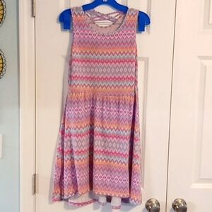 Place Pink and Orange Zigzag Kids Dress